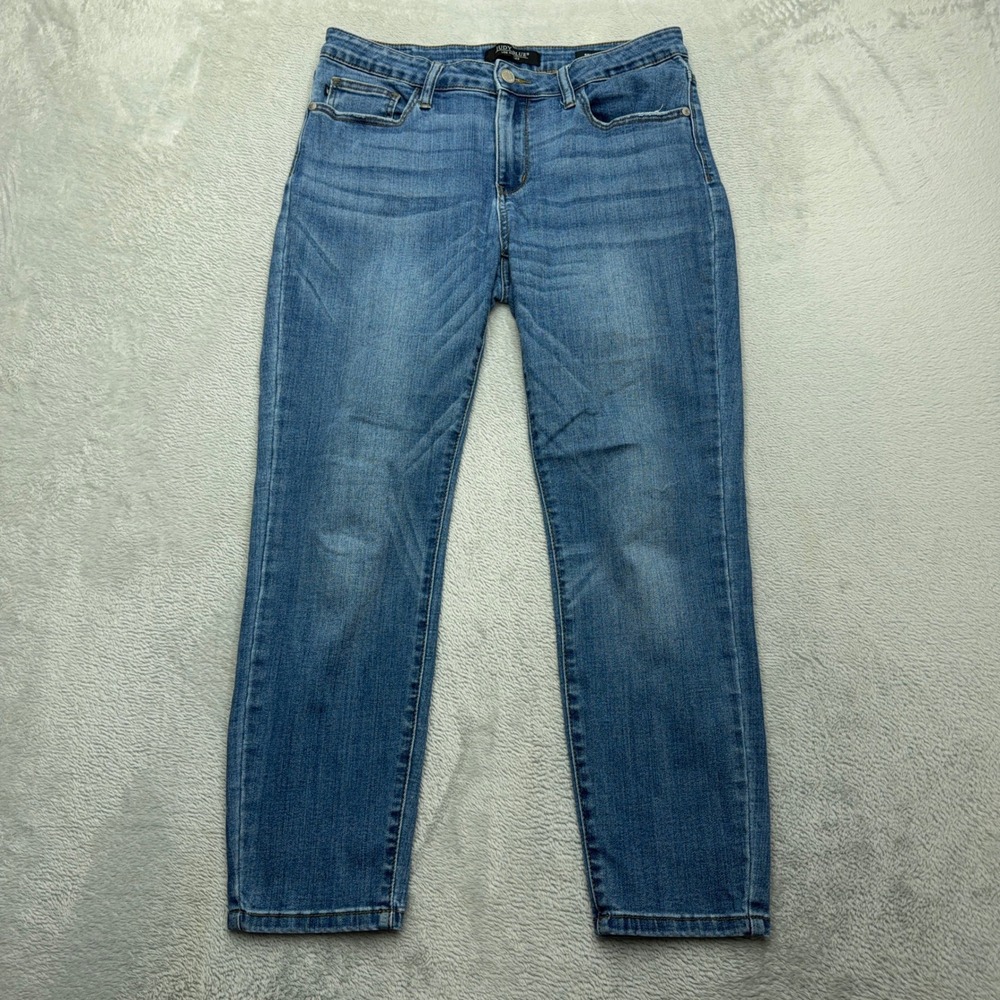 Judy Blue Jeans Womens 31 Blue Relaxed Fit Straight Leg Medium Wash Denim